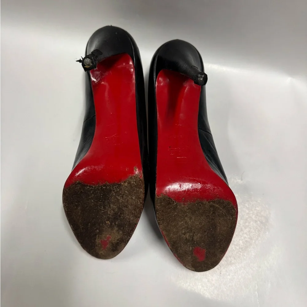 Christian Louboutin Black and Red Stiletto Heels - Picture 4 of 4